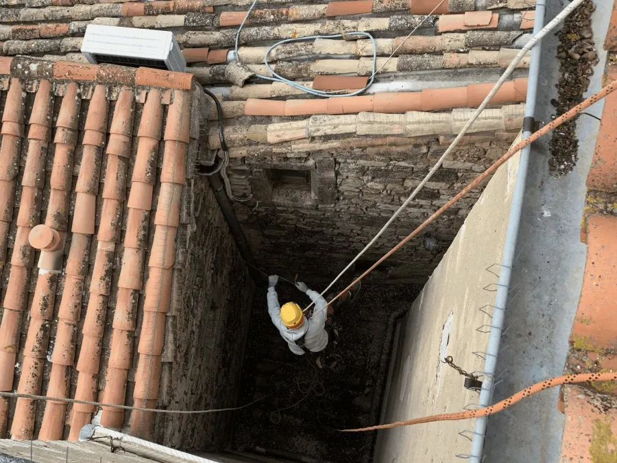 Intervention dans un puits de lumière